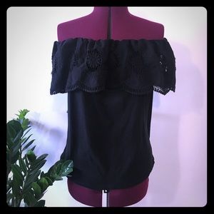 LOFT Black Off the shoulder top